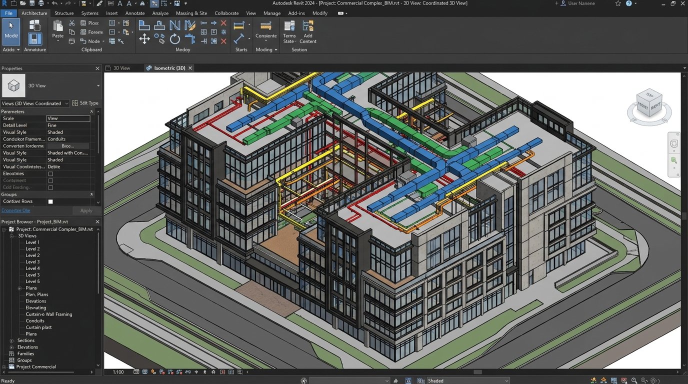 Government Building — Autodesk Revit 3D Multi-Discipline Viewport
