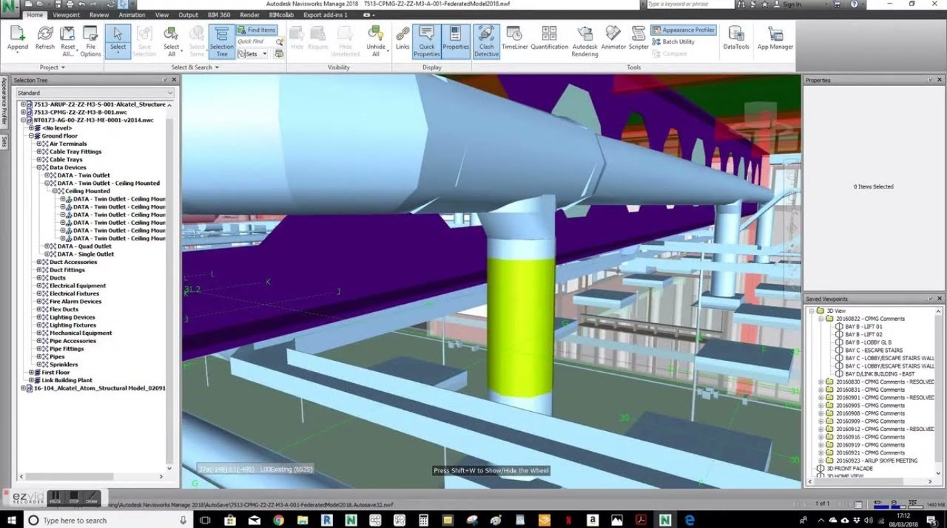 Commercial Building — Autodesk Navisworks Chilled Water vs Busway Clash Detective