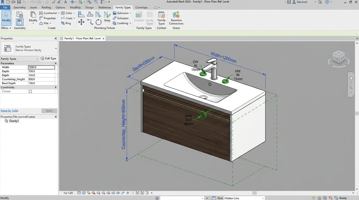Residential Building — Autodesk Revit Parametric Baroque Plaster Cartouche Family