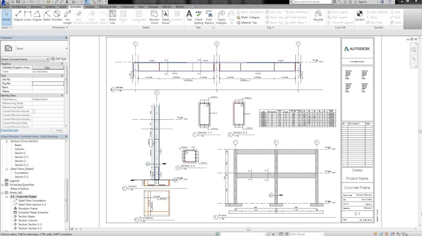 Residential Building — Autodesk Revit 2D Structural Retrofit Shop Drawing Sheet